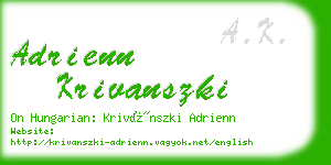 adrienn krivanszki business card